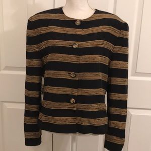 Jones New York suit blazer black & gold. Size 12